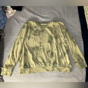 Old Navy Tie Dye Green Crew Neck Sweatshirt